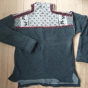Free People Nordic sweater in black, size L
